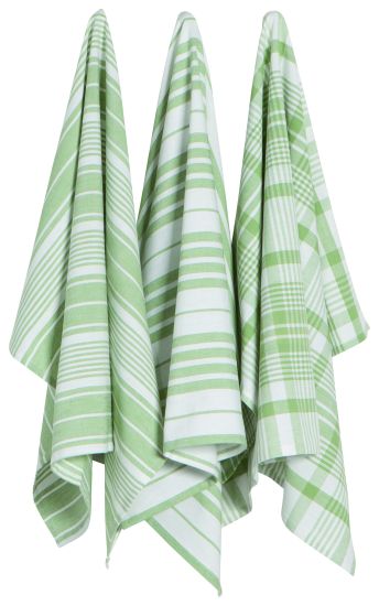 Now Designs Ripple Cotton Dish Towels, Set of 2, Sage 2