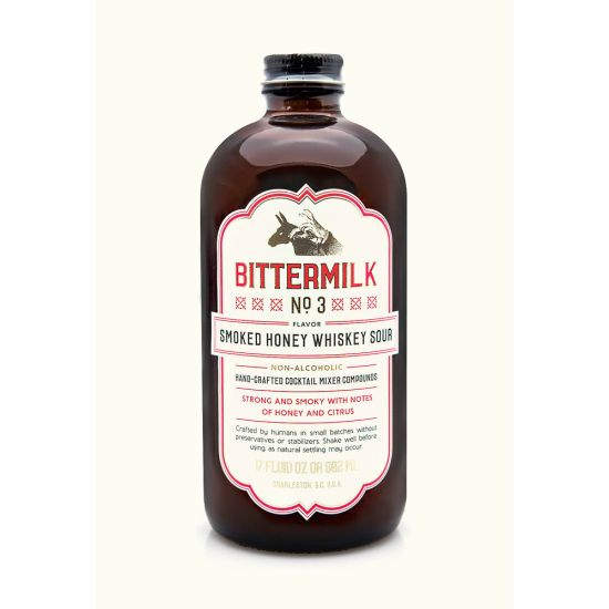 Bittermilk 3 Smoked Honey Whiskey Sour Cocktail Mixer 17 Oz