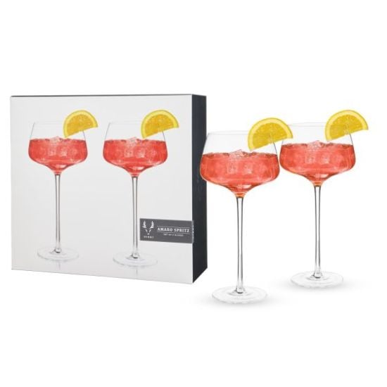 Viski Stemmed Crystal Martini Glasses - Set of 2