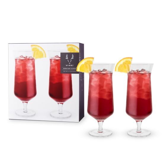 Viski Angled Crystal Bordeaux Glasses (Set of 6) by Viski